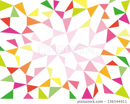 幾何圖案，三角形，白色背景，彩色，粉紅色 136544911