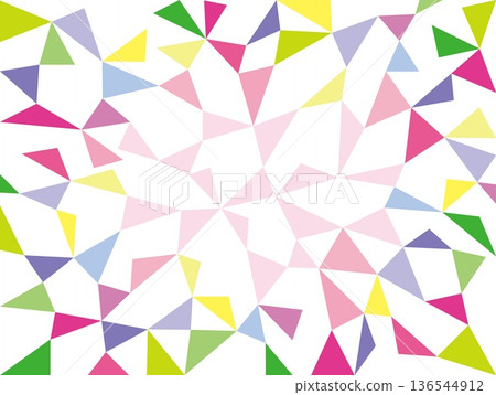 Geometric pattern, triangle, white background, colorful, pink 136544912