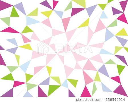 幾何圖案，三角形，白色背景，彩色，粉紅色 136544914