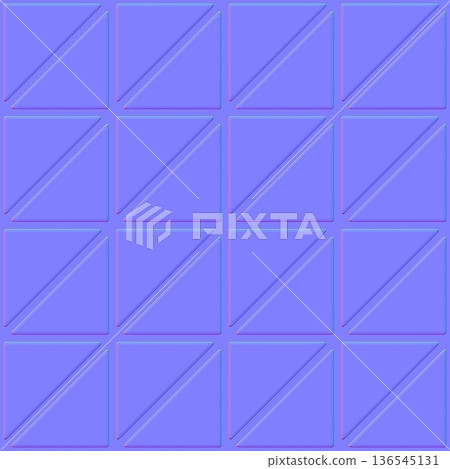 Seamless Normal Map of Geometric Triangle Pattern for 3D Rendering 136545131