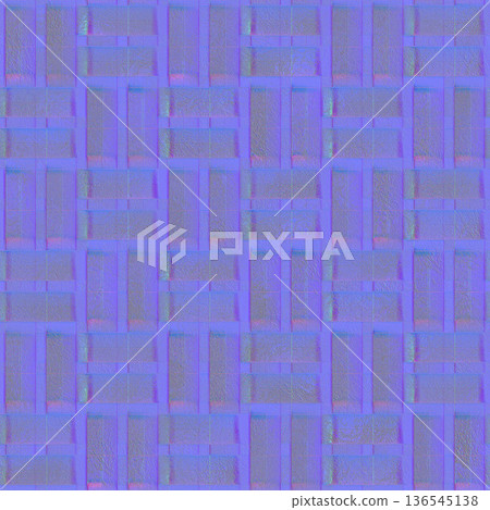 Seamless Normal Map of Geometric Block Weave Texture Seamless Normal Map of Geometric Block Weave Texture 136545138