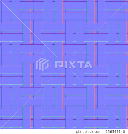 Detailed Normal Map of Interlaced Weave Texture Detailed Normal Map of Interlaced Weave Texture 136545140