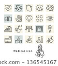 Physical examination medical icons 136545167