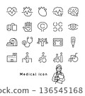 Physical examination medical icons 136545168