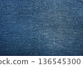 Blue denim jeans texture close up. Blue denim jeans background. 136545300