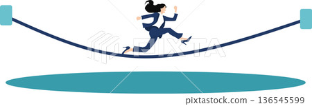 A tightrope walker A tightrope walker 136545599