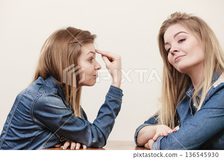 Two women having argue Two women having argue 136545930