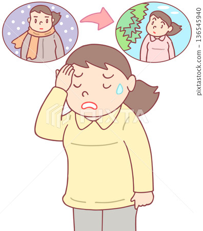 疾病、失調和不適－春季疲勞、春季憂鬱症和氣溫變化 136545940