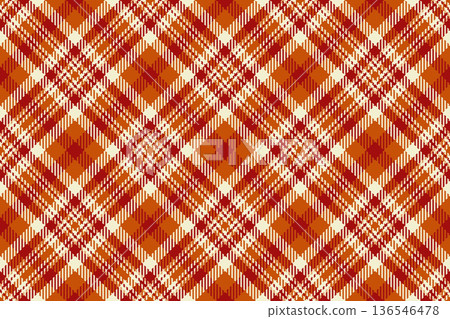 Suit background vector pattern, slim fabric check seamless. Track tartan plaid texture textile in orange and red colors. Suit background vector pattern, slim fabric check seamless. Track tartan plaid texture textile in orange and red colors. 136546478