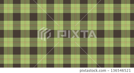 Lovely plaid fabric background, minimalist pattern tartan vector. 1950s texture textile seamless check in lime and dark colors. 136546521