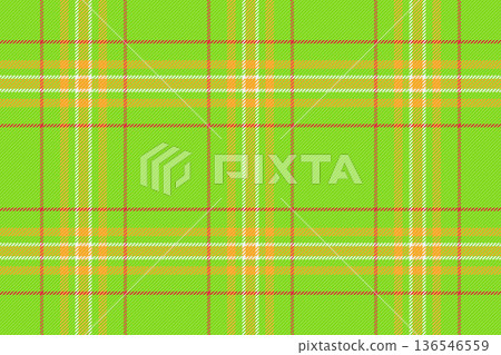 American check fabric seamless, free pattern textile vector. Bandana background texture plaid tartan in green and amber colors. 136546559