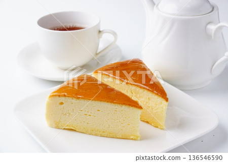 Cheese souffle cake 136546590