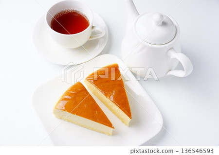 Cheese souffle cake 136546593