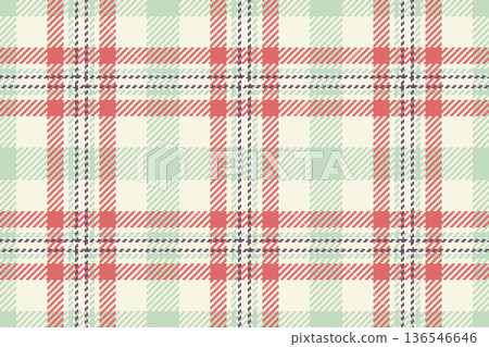 Setting check plaid pattern, overlay tartan textile fabric. Quiet vector background seamless texture in white and light colors. Setting check plaid pattern, overlay tartan textile fabric. Quiet vector background seamless texture in white and light colors. 136546646