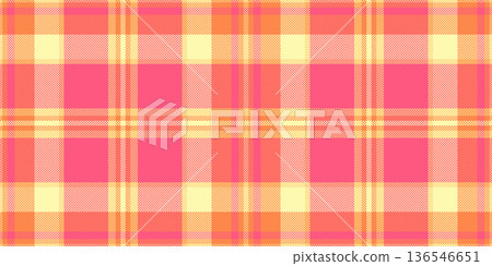 Romance vector textile plaid, summer fabric seamless pattern. Carpet tartan background texture check in red and orange colors. Romance vector textile plaid, summer fabric seamless pattern. Carpet tartan background texture check in red and orange colors. 136546651