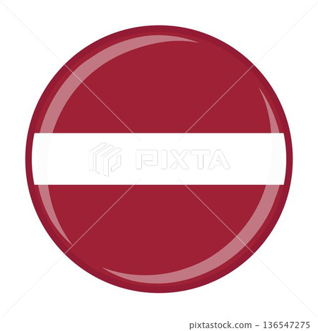Latvia national round circle flag emblem official icon 136547275