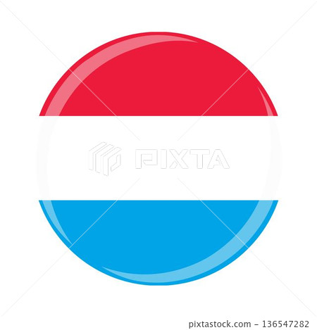 Luxembourg national round circle flag emblem official icon 136547282