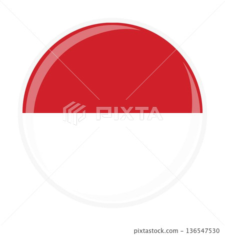 Monaco national round circle flag emblem official icon Monaco national round circle flag emblem official icon 136547530
