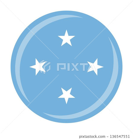 Micronesia national round circle flag emblem official icon Micronesia national round circle flag emblem official icon 136547551