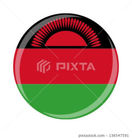 Malawi national round circle flag emblem official icon Malawi national round circle flag emblem official icon 136547591