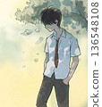 High school boy in the shade 136548108