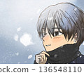 Boy in the snow 136548110