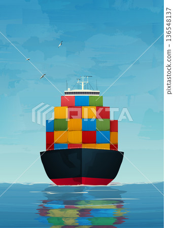 Container, cargo ship 136548137
