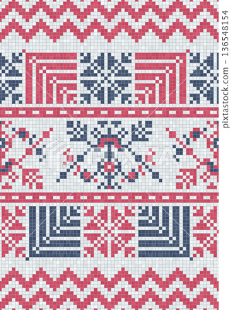 Scandinavian mosaic vector pattern 83 136548154