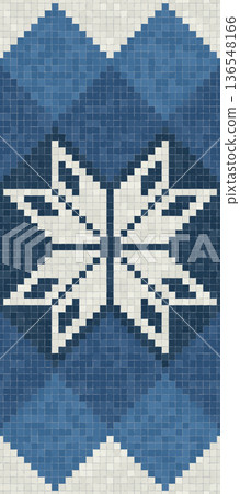 Scandinavian mosaic vector pattern 95 136548166
