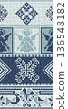 Scandinavian mosaic vector pattern 111 136548182