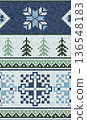 Scandinavian mosaic vector pattern 112 136548183