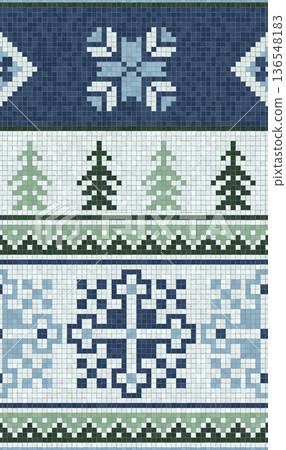 Scandinavian mosaic vector pattern 112 136548183