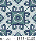 Scandinavian mosaic vector pattern 114 136548185