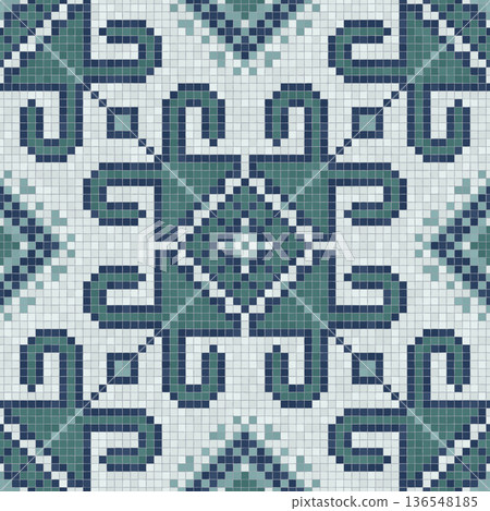 Scandinavian mosaic vector pattern 114 136548185