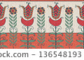 Tulips mosaic pattern 136548193