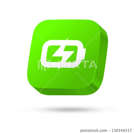 green battery charge on a button green battery charge on a button 136548317