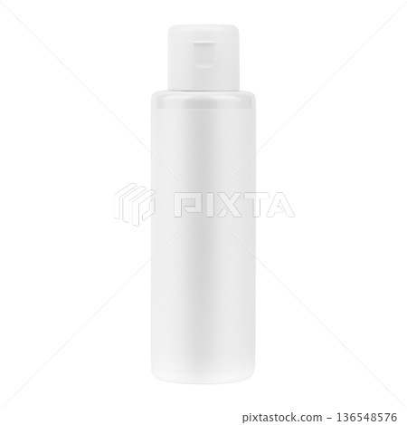 Facial toner in a white bottle isolate on a white background Facial toner in a white bottle isolate on a white background 136548576