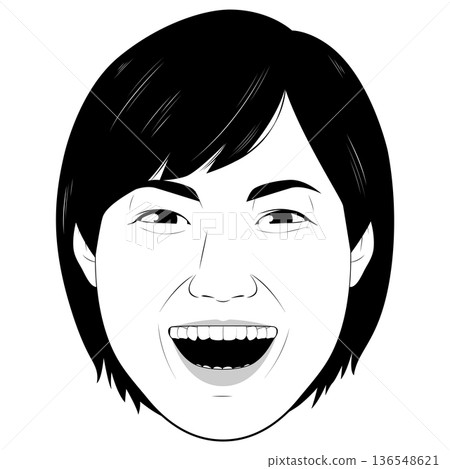 一位面帶滿足表情的女子 一位面帶滿足表情的女子 136548621