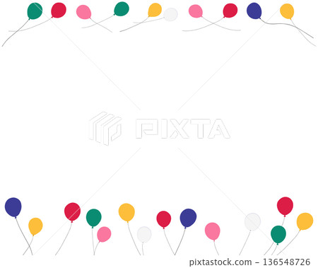 frame of colorful balloons frame of colorful balloons 136548726