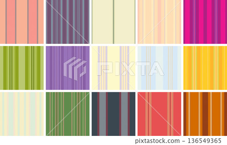 Vintage striped pack inspired retro fabrics. Nostalgic lines designs suit scrapbooking, invitations, crafts. Vector detailing preserves charm. Vintage striped pack inspired retro fabrics. Nostalgic lines designs suit scrapbooking, invitations, crafts. Vector detailing preserves charm. 136549365