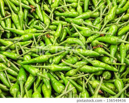 Chili Padi, a chili pepper from Southeast Asia 136549436