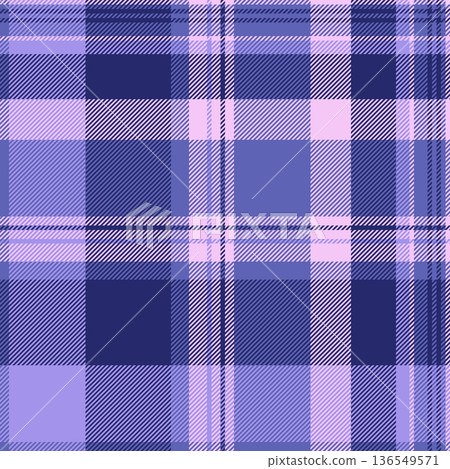 Punk fabric seamless tartan, multicultural textile background check. Skirt pattern plaid vector texture in blue and indigo colors. Punk fabric seamless tartan, multicultural textile background check. Skirt pattern plaid vector texture in blue and indigo colors. 136549571