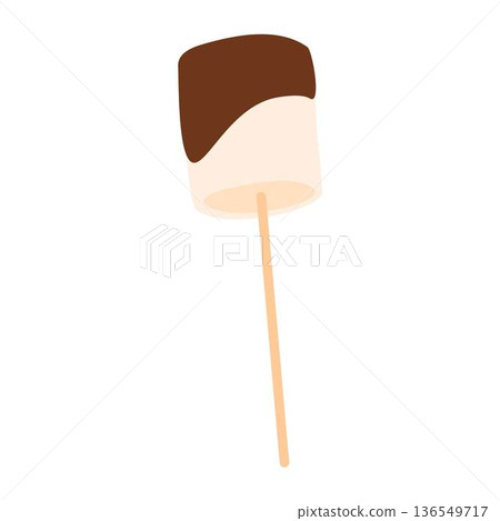 Marshmallows Covered with Chocolate on Sticks Marshmallows Covered with Chocolate on Sticks 136549717
