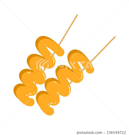 Odeng Eomuk Korean Food Illustration 136549722