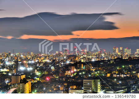 愛知縣：從尾張日市的Skyward Asahi俯瞰名古屋市的傍晚景色 136549780