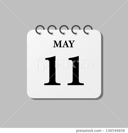 Icon page calendar day - 11 May Icon page calendar day - 11 May 136549856