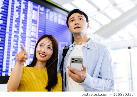 Check the information board at the airport. Photo courtesy of Kansai International Airport (KIX) 136550333