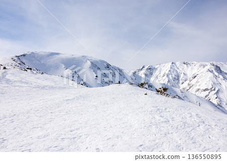 從長野縣白馬村八方尾根滑雪場眺望山景 從長野縣白馬村八方尾根滑雪場眺望山景 136550895