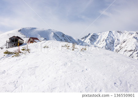 從長野縣白馬村八方尾根滑雪場眺望山景 從長野縣白馬村八方尾根滑雪場眺望山景 136550901