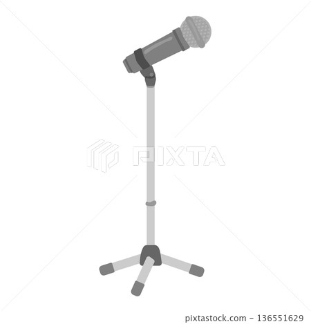 Stand microphone illustration 136551629
